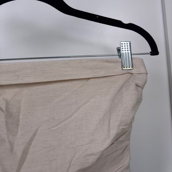 Crescent Tan Cotton Linen Blend Tube Top Size Small - Picture 3 of 6